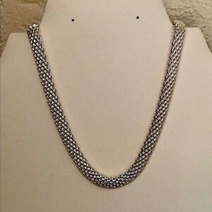 $148 Italian Woven Designer Estate Chain Sterling 20.3 Grams 925 ITALY KA 1772